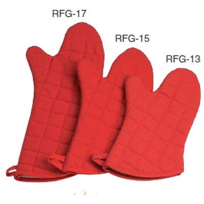 Red Oven Mitts 17" Pair, RFG2-17-E